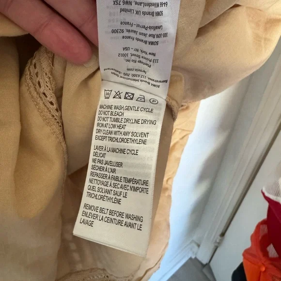 NWOT FARM RIO Sand Crochet Midi Tan Belted Women's Skirt Size S Small - Picture 10 of 13